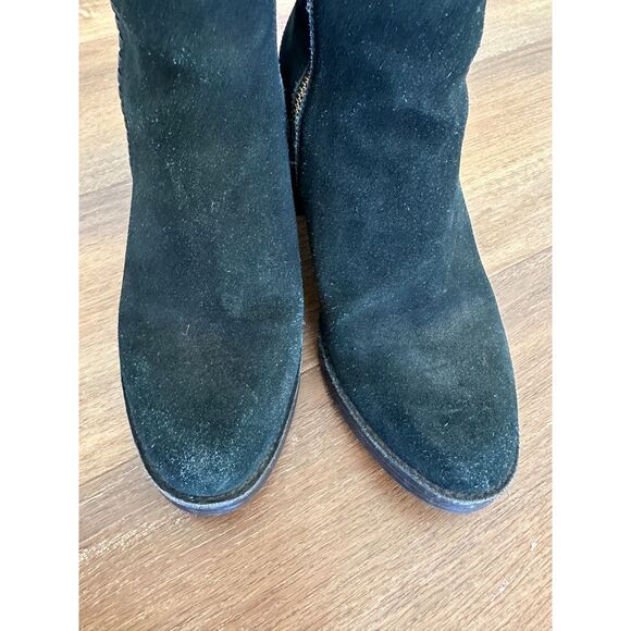 UGG Fraise WHIPSTITCH Black SUEDE Bow ZIP Booties BOOTS Womens US 9 - Picture 6 of 9